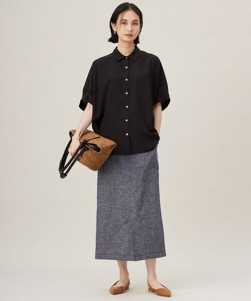 S size ONWARD(小さいサイズ) / エスサイズオンワード ミニ・ひざ丈スカート | 【洗える】コットンリネンシャンブレー スカート | 詳細15