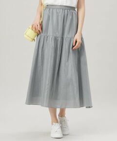 S size ONWARD(小さいサイズ) / エスサイズオンワード ミニ・ひざ丈スカート | 【洗える】ブライトシアーシャンブレー スカート