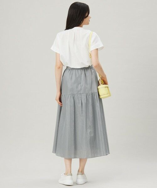 S size ONWARD(小さいサイズ) / エスサイズオンワード ミニ・ひざ丈スカート | 【洗える】ブライトシアーシャンブレー スカート | 詳細2