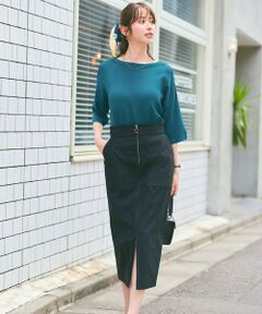 S size ONWARD(小さいサイズ) / エスサイズオンワード ミニ・ひざ丈スカート | 【2WAY】フロントジップタイト スカート