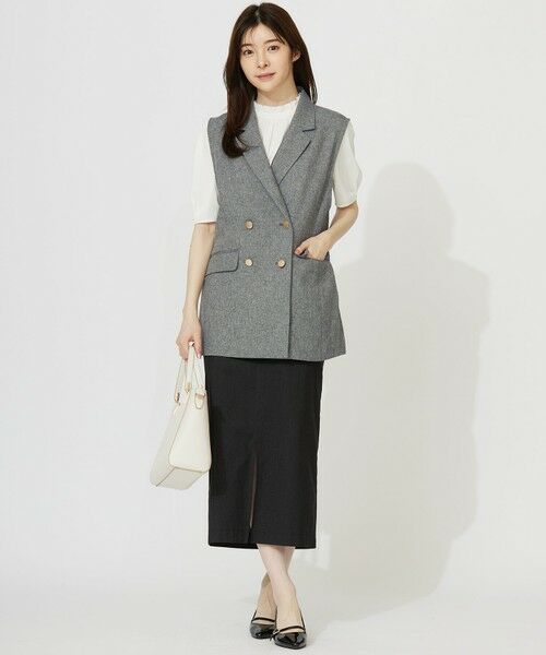 S size ONWARD(小さいサイズ) / エスサイズオンワード ミニ・ひざ丈スカート | 【2WAY】フロントジップタイト スカート | 詳細6