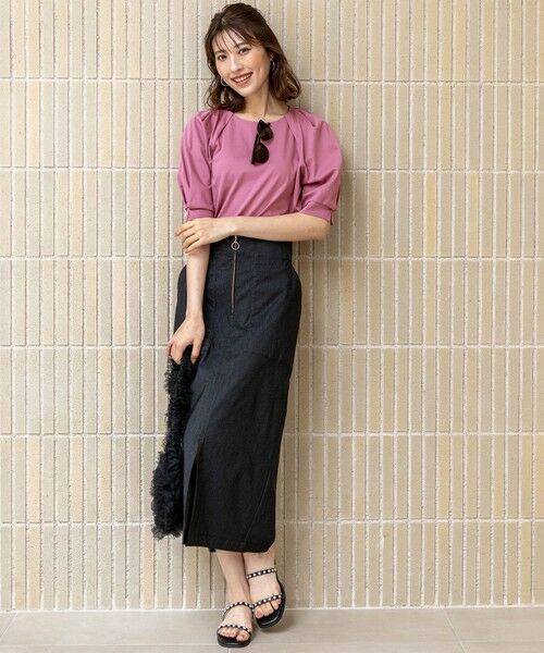 S size ONWARD(小さいサイズ) / エスサイズオンワード ミニ・ひざ丈スカート | 【2WAY】フロントジップタイト スカート | 詳細1