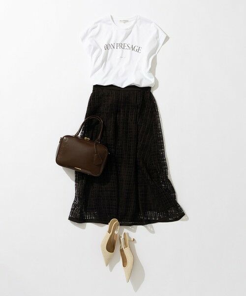 S size ONWARD(小さいサイズ) / エスサイズオンワード ミニ・ひざ丈スカート | 【洗える】Broche チェックレース スカート | 詳細21