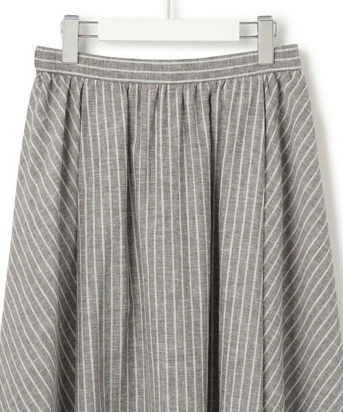 S size ONWARD(小さいサイズ) / エスサイズオンワード ミニ・ひざ丈スカート | 【洗える】リネンコットンストライプ ギャザー スカート | 詳細20