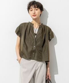 S size ONWARD(小さいサイズ) / エスサイズオンワード シャツ・ブラウス | 【SLOW/一部店舗限定】ブライトヴィンテージクロス タック ブラウス