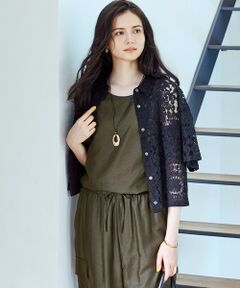 S size ONWARD(小さいサイズ) / エスサイズオンワード シャツ・ブラウス | 【SLOW/一部店舗限定】ブライトヴィンテージクロス ノースリーブ ブラウス