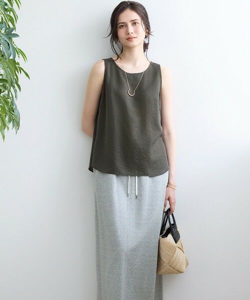 S size ONWARD(小さいサイズ) / エスサイズオンワード シャツ・ブラウス | 【SLOW/一部店舗限定】ブライトヴィンテージクロス ノースリーブ ブラウス | 詳細5