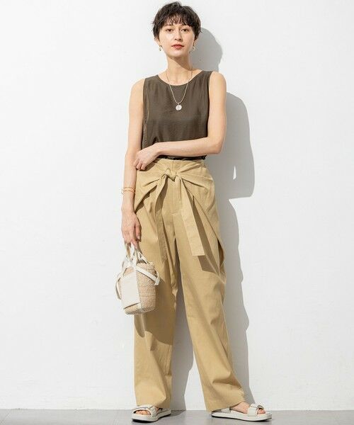 S size ONWARD(小さいサイズ) / エスサイズオンワード シャツ・ブラウス | 【SLOW/一部店舗限定】ブライトヴィンテージクロス ノースリーブ ブラウス | 詳細15