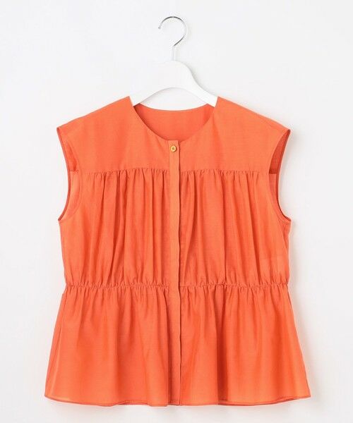 S size ONWARD(小さいサイズ) / エスサイズオンワード シャツ・ブラウス | 【カタログ掲載・洗える】シルクコットンローンフレンチスリーブ ブラウス | 詳細3