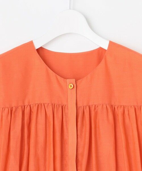 S size ONWARD(小さいサイズ) / エスサイズオンワード シャツ・ブラウス | 【カタログ掲載・洗える】シルクコットンローンフレンチスリーブ ブラウス | 詳細4