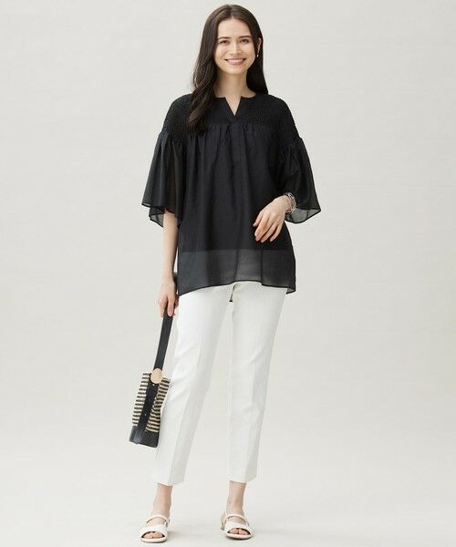 S size ONWARD(小さいサイズ) / エスサイズオンワード シャツ・ブラウス | 【洗える】シルクコットンローンスモッキング刺繍 ブラウス | 詳細14