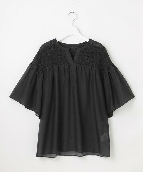 S size ONWARD(小さいサイズ) / エスサイズオンワード シャツ・ブラウス | 【洗える】シルクコットンローンスモッキング刺繍 ブラウス | 詳細15