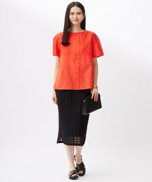 S size ONWARD(小さいサイズ) / エスサイズオンワード シャツ・ブラウス | 【接触冷感・洗える】エンブロイダリーローン Tブラウス | 詳細4