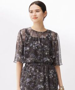 S size ONWARD(小さいサイズ) / エスサイズオンワード シャツ・ブラウス | 【セットアップ対応・洗える】ボタニカルフラワープリント ブラウス