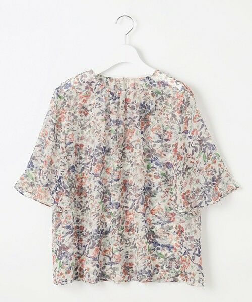 S size ONWARD(小さいサイズ) / エスサイズオンワード シャツ・ブラウス | 【セットアップ対応・洗える】ボタニカルフラワープリント ブラウス | 詳細4