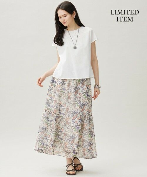 S size ONWARD(小さいサイズ) / エスサイズオンワード シャツ・ブラウス | 【WEB限定・接触冷感・洗える】エンブロイダリーローンプルオーバー ブラウス | 詳細1