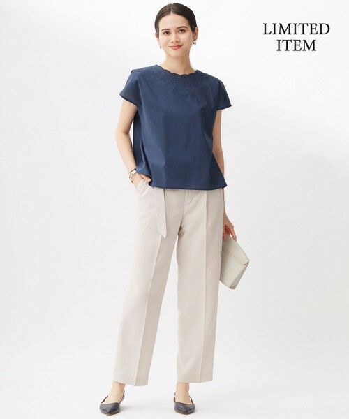 S size ONWARD(小さいサイズ) / エスサイズオンワード シャツ・ブラウス | 【WEB限定・接触冷感・洗える】エンブロイダリーローンプルオーバー ブラウス | 詳細8