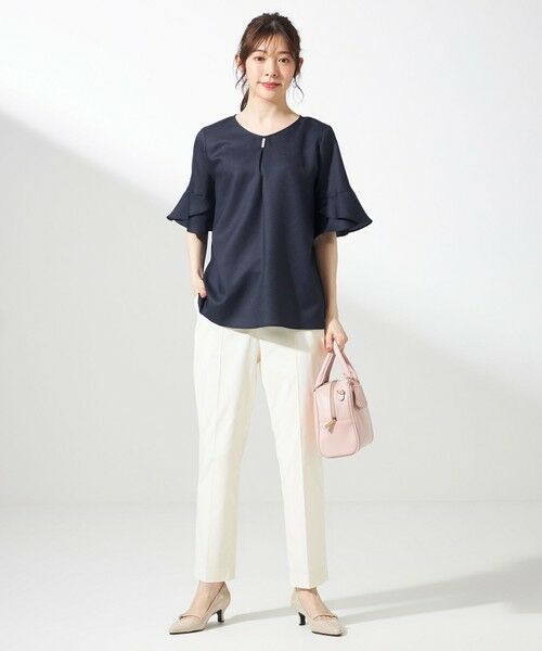 S size ONWARD(小さいサイズ) / エスサイズオンワード シャツ・ブラウス | 【接触冷感・UVカット・速乾】スムージーポリエステル フレアスリーブ ブラウス | 詳細14