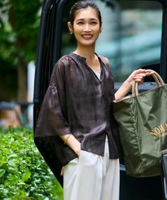 S size ONWARD(小さいサイズ) / エスサイズオンワード シャツ・ブラウス | 【洗える】ソフトシアーフィルム ギャザー ブラウス