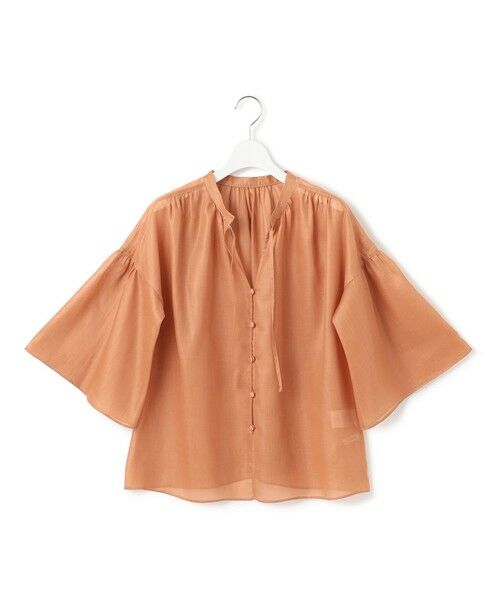 S size ONWARD(小さいサイズ) / エスサイズオンワード シャツ・ブラウス | 【洗える】ソフトシアーフィルム ギャザー ブラウス | 詳細3