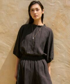 S size ONWARD(小さいサイズ) / エスサイズオンワード シャツ・ブラウス | 【洗える】LIBECOリネン ボリュームスリーブ ブラウス