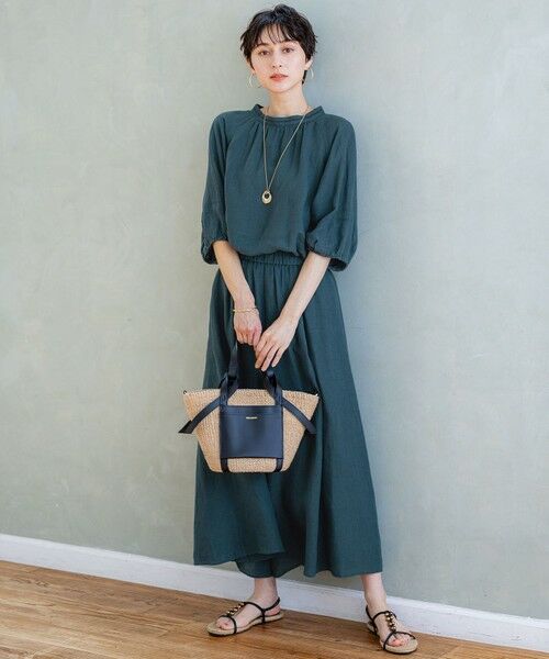 S size ONWARD(小さいサイズ) / エスサイズオンワード シャツ・ブラウス | 【洗える】LIBECOリネン ボリュームスリーブ ブラウス | 詳細4