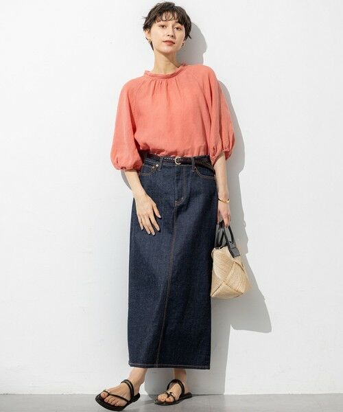 S size ONWARD(小さいサイズ) / エスサイズオンワード シャツ・ブラウス | 【洗える】LIBECOリネン ボリュームスリーブ ブラウス | 詳細23