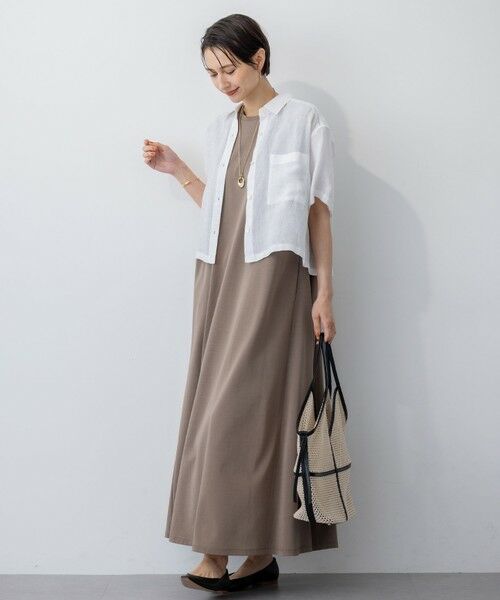 S size ONWARD(小さいサイズ) / エスサイズオンワード シャツ・ブラウス | 【Oggi7月号掲載/洗える】LIBECOリネン クロップド デザイン シャツ | 詳細4