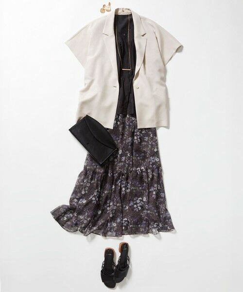 S size ONWARD(小さいサイズ) / エスサイズオンワード テーラードジャケット | 【カタログ掲載・セットアップ対応・接触冷感・UVカット・洗える】ライトリネンライクショートスリーブ ジャケット | 詳細5