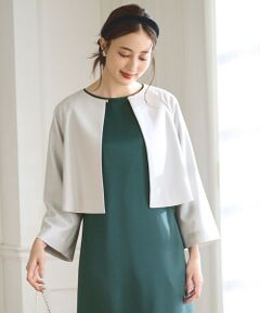 S size ONWARD(小さいサイズ) / エスサイズオンワード ノーカラージャケット | 【洗える】セレモニークロップド ジャケット