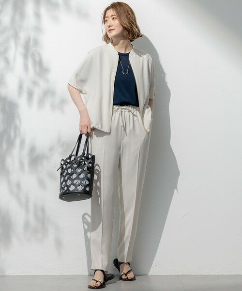 S size ONWARD(小さいサイズ) / エスサイズオンワード ブルゾン | 【一部店舗限定/吸水速乾/UVカット/接触冷感】ストレッチジョーゼット フレンチスリーブ ブルゾン | 詳細5