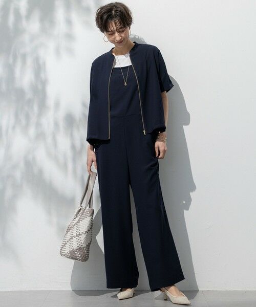 S size ONWARD(小さいサイズ) / エスサイズオンワード ブルゾン | 【一部店舗限定/吸水速乾/UVカット/接触冷感】ストレッチジョーゼット フレンチスリーブ ブルゾン | 詳細17