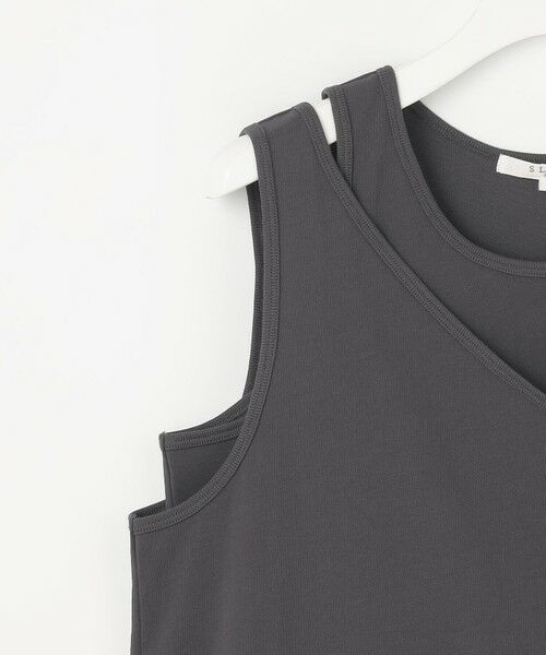 S size ONWARD(小さいサイズ) / エスサイズオンワード カットソー | 【SLOW/一部店舗限定】ライトツイストコットン レイヤード タンクトップ | 詳細5