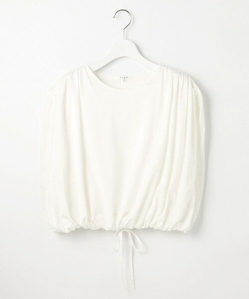 S size ONWARD(小さいサイズ) / エスサイズオンワード カットソー | 【SLOW/一部店舗限定】ファインゲージ ギャザー Tシャツ | 詳細4