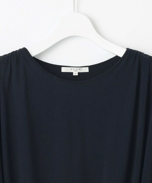 S size ONWARD(小さいサイズ) / エスサイズオンワード カットソー | 【SLOW/一部店舗限定】ファインゲージ ギャザー Tシャツ | 詳細7