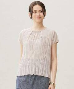 S size ONWARD(小さいサイズ) / エスサイズオンワード カットソー | 【洗える】ジョーゼットプリーツコンビ カットソー