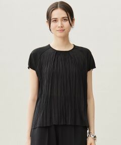 S size ONWARD(小さいサイズ) / エスサイズオンワード カットソー | 【洗える】ジョーゼットプリーツコンビ カットソー