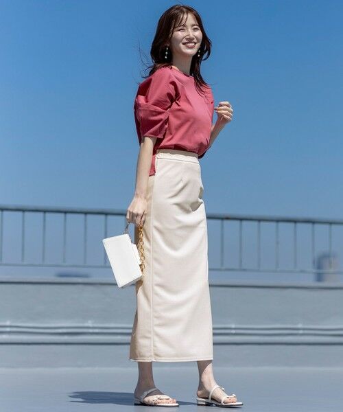 S size ONWARD(小さいサイズ) / エスサイズオンワード カットソー | 【撥水・汗ジミ防止・UVケア・洗える】スーピマスムース クロップド Tシャツ | 詳細8