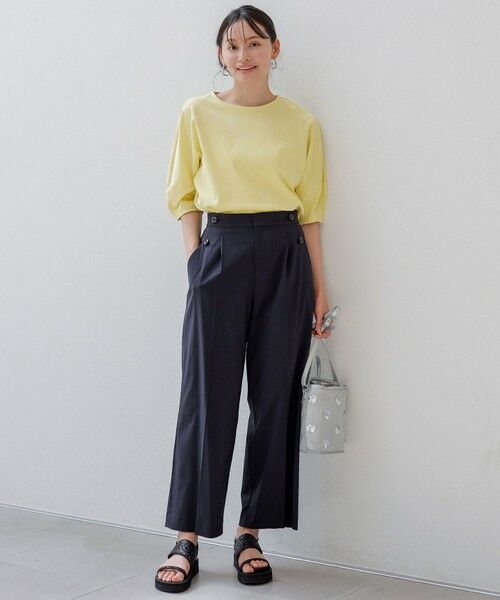 S size ONWARD(小さいサイズ) / エスサイズオンワード カットソー | 【撥水・汗ジミ防止・UVケア・洗える】スーピマスムース クロップド Tシャツ | 詳細12