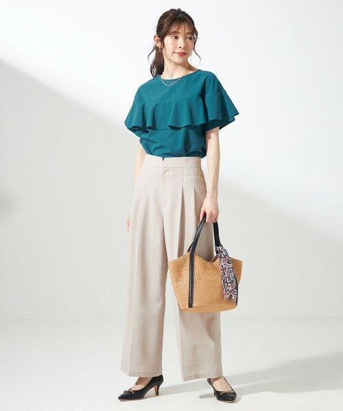 S size ONWARD(小さいサイズ) / エスサイズオンワード カットソー | 【前後着用・UVケア・洗える】2WAYジョーゼットジャージーフリル カットソー | 詳細8