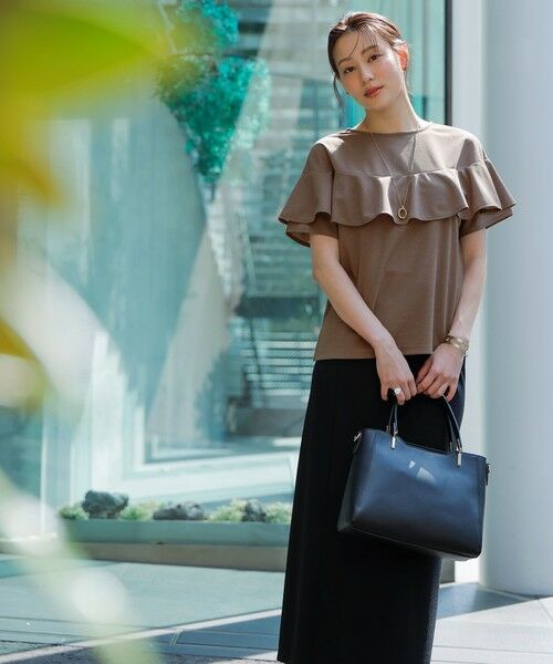 S size ONWARD(小さいサイズ) / エスサイズオンワード カットソー | 【前後着用・UVケア・洗える】2WAYジョーゼットジャージーフリル カットソー | 詳細20