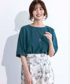 S size ONWARD(小さいサイズ) / エスサイズオンワード カットソー | 【前後着用・UVケア・洗える】2WAYジョーゼットジャージードルマン カットソー