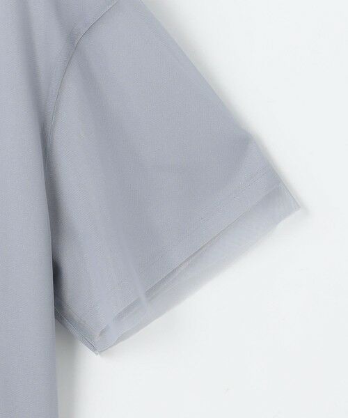 S size ONWARD(小さいサイズ) / エスサイズオンワード カットソー | 【洗える】シアーチュールロゴ Tシャツ | 詳細10