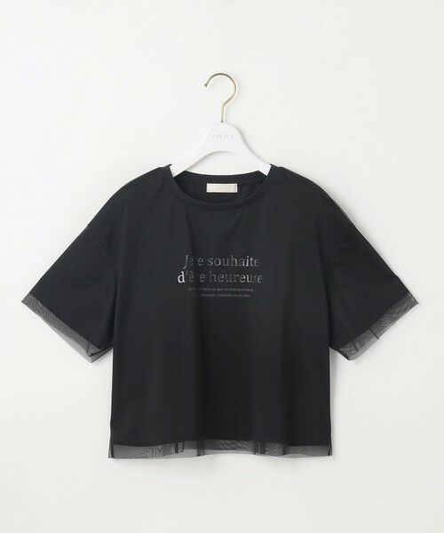 S size ONWARD(小さいサイズ) / エスサイズオンワード カットソー | 【洗える】シアーチュールロゴ Tシャツ | 詳細16