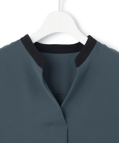 S size ONWARD(小さいサイズ) / エスサイズオンワード カットソー | 【吸水速乾/UVカット/接触冷感】ストレッチジョーゼット バンドカラー カットソー | 詳細14