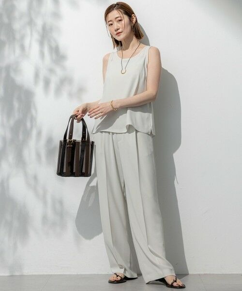 S size ONWARD(小さいサイズ) / エスサイズオンワード カットソー | 【吸水速乾/UVカット/接触冷感】ストレッチジョーゼット キャミソール | 詳細7