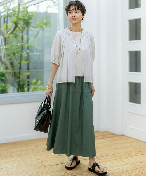 S size ONWARD(小さいサイズ) / エスサイズオンワード カットソー | 【洗える】クリアトリコットジャージー ティアードデザイン カットソー | 詳細4