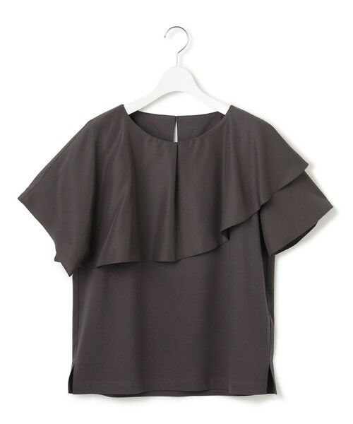 S size ONWARD(小さいサイズ) / エスサイズオンワード カットソー | 【汗じみ防止/洗える】スムースデザイン ラッフルカラー カットソー | 詳細7