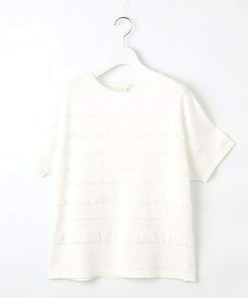 S size ONWARD(小さいサイズ) / エスサイズオンワード ニット・セーター | 【接触冷感・UVカット・洗える】クレープストレッチボーダー ニット | 詳細4