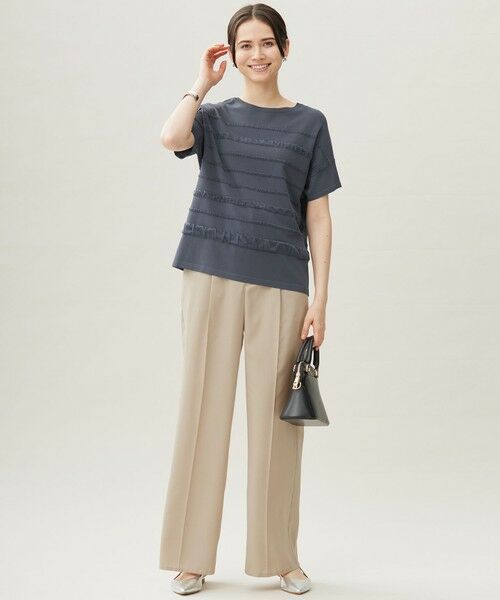 S size ONWARD(小さいサイズ) / エスサイズオンワード ニット・セーター | 【接触冷感・UVカット・洗える】クレープストレッチボーダー ニット | 詳細9